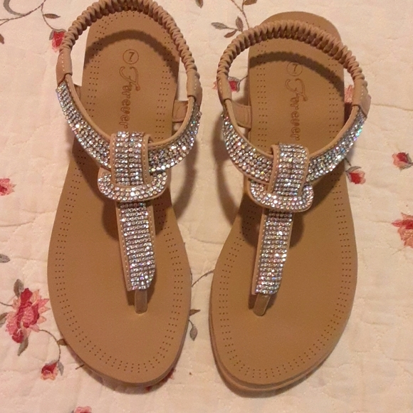 Forever embellished wedge sandals - Picture 2 of 6